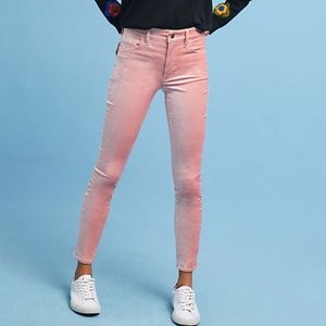ANTHROPOLOGIE PILCRO MID-RISE SKINNY VELVET JEANS